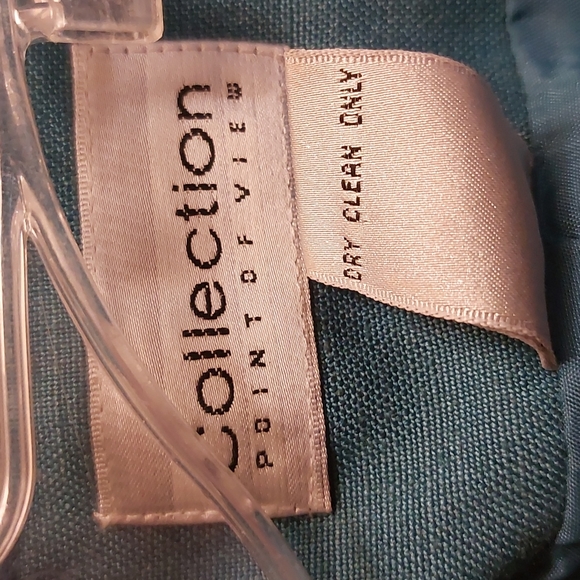 Teal Linen dress sz 8 - Picture 11 of 11